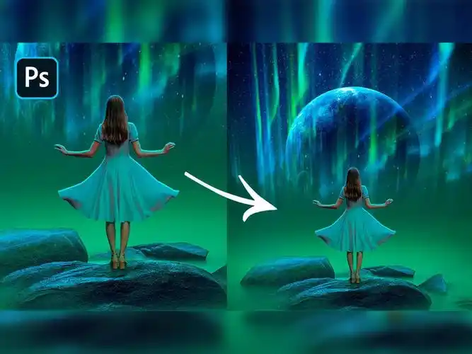 ps合成案例-梦幻星球(含素材)