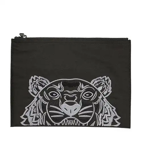 kenzo/高田贤三 19年春夏 信封包 手包 男性 老虎头 黑色 手拿包 f005