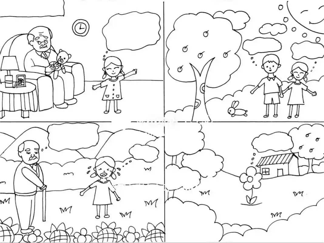 生命教育四格漫画|小朵的魔法爷爷