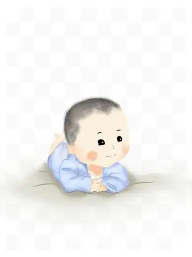 20319婴儿小宝宝手绘q版卡通幼儿可爱小孩子一岁20318424手绘卡通可爱