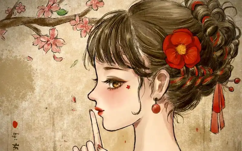 [procreate]新手画一个古风小姐姐/侧脸_哔哩哔哩 (゜-゜)つロ 干杯