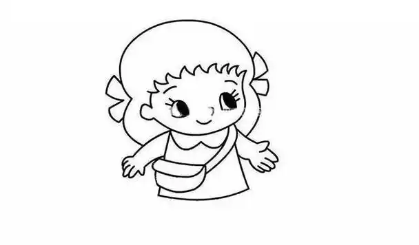 可爱小女孩怎么画学画六一儿童节小女孩简笔画步骤教程