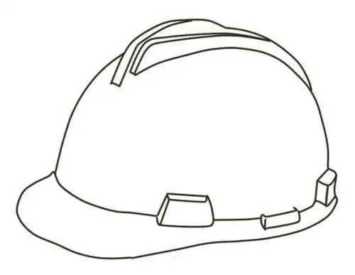 电动车安全帽简笔画
