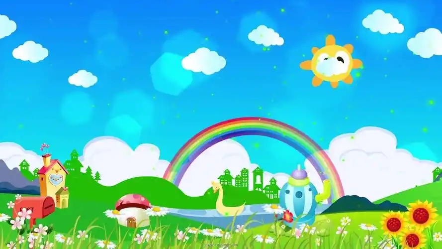 六一儿童节led演出儿歌大屏视频背景素材