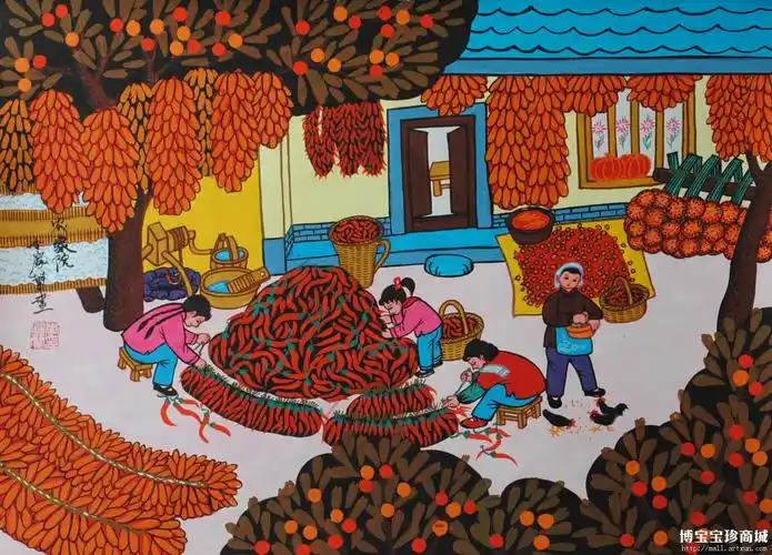 农民画具有鲜明的民族风格和地方色彩.