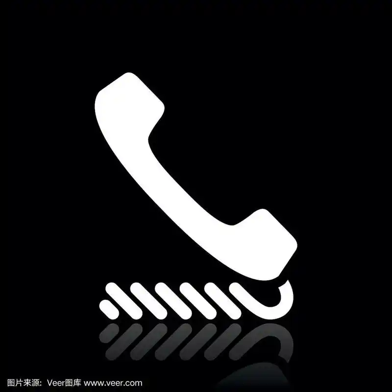 黑色背景上的电话图标.——whiteseries