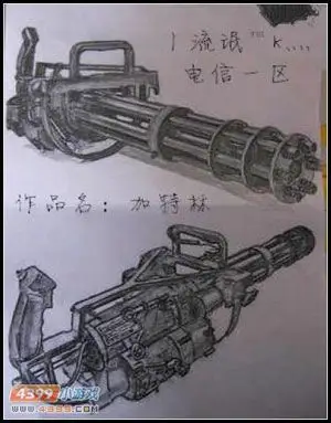 生死狙击玩家手绘—帅气的加特林