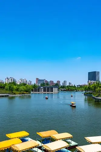 上海大宁郁金香公园景观大宁灵石公园风光