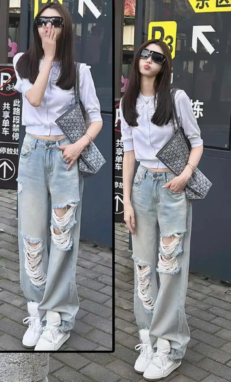 夏天和破洞牛仔裤的匹配度也太高了吧～!
