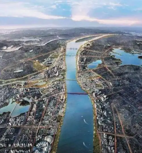 *武汉长江主轴左右岸大道效果图