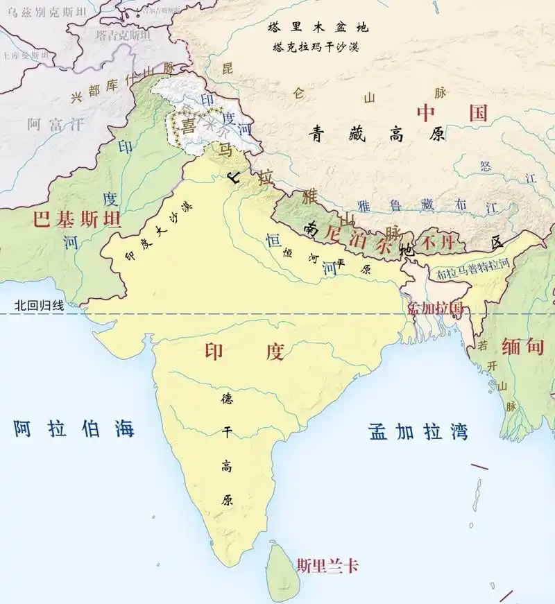 印度为什么不如中国?因为它失去了"新疆","宁夏"和"缅甸"!