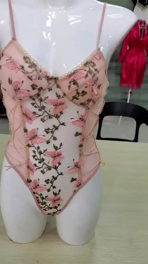 外贸欧美8月新款性感女装透视连体衣蕾丝情趣睡衣套装