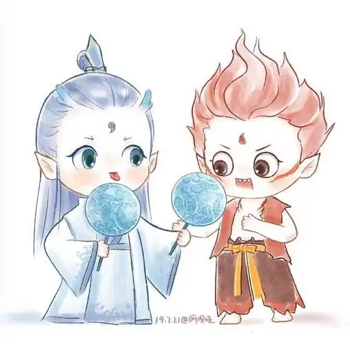 哪吒和敖丙的q版形象真的好可爱啊