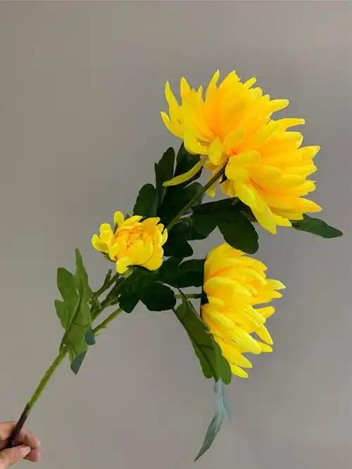 上坟用的花 清明扫墓假菊花祭祀仿菊花墓地摆放永生花上坟用绢花把束