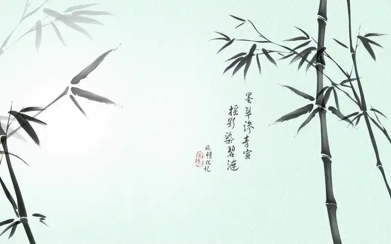 国画创意墨竹高清壁纸图片