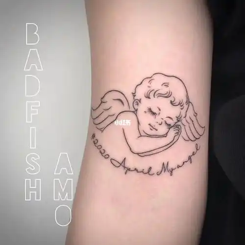 沉睡的天使宝宝纹身