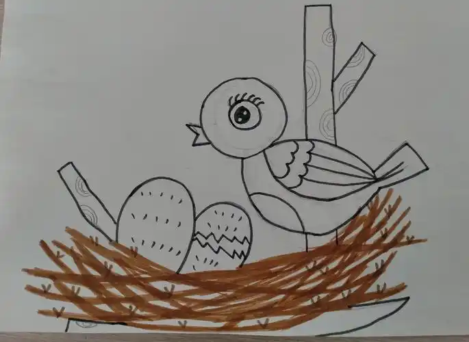 4.24童心战役——龙亭区立德幼儿园停课不停学中班美术——小鸟的家