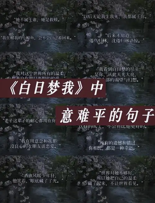 《白日梦我》中的意难平金句