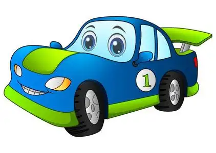 跑车卡通图片