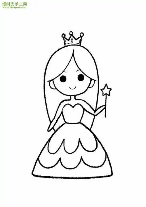 画仙女公主图片简单画小公主世界上又简单又漂亮的小公主画