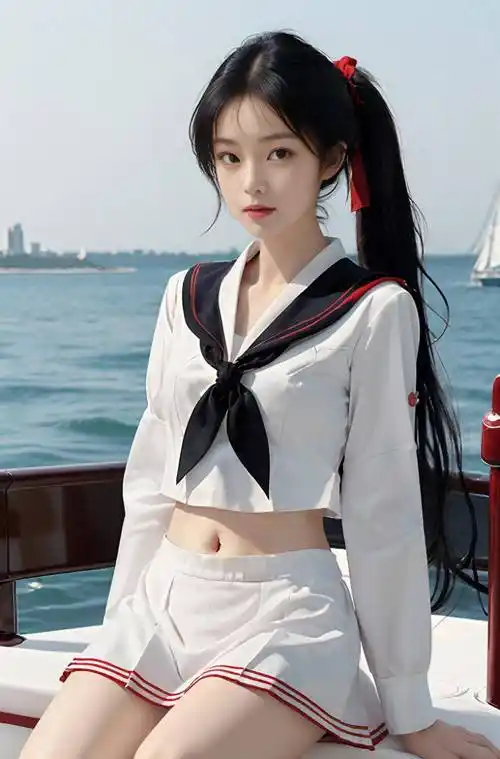 身着纯白色jk水手服的美丽小姐姐,完美的身材和外貌让人心动_镜头