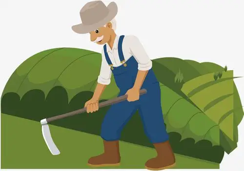 农民种地劳动卡通矢量素材