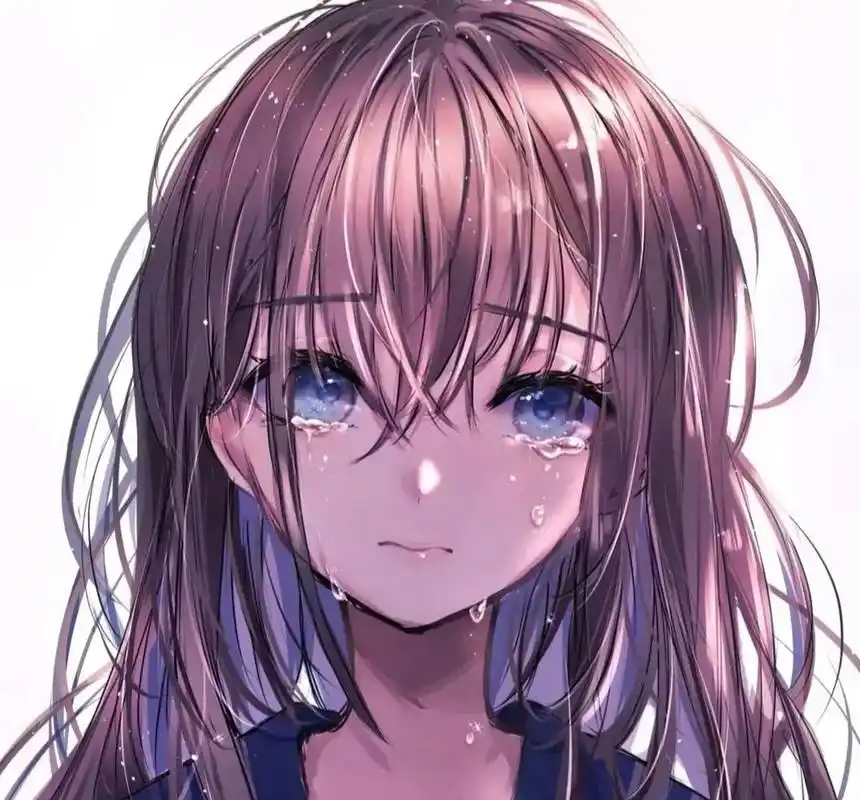 伤感动漫女生流泪头像