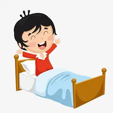 起床的男孩人物设计