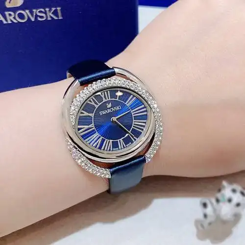 swarovski施华洛世奇手表时尚商务指针女士腕表皮带石英表欧美腕表