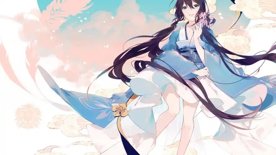 长裙日系和服动漫女生壁纸