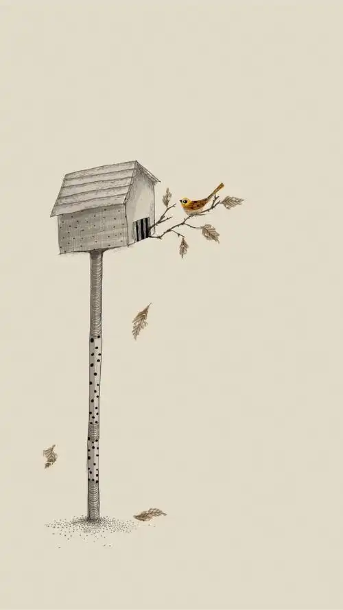 小清新简约静物插画手机壁纸