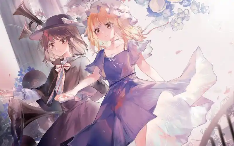 动漫美女性感插画桌面壁纸