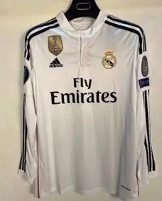 1415赛季皇马球衣主场欧冠版7号c罗长袖足球服4号拉莫斯