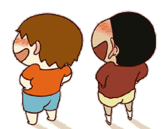 蜡笔小新gif张大嘴gif叉腰gif大笑gif脸红gif