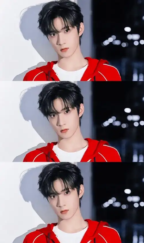 刘耀文红色运动装