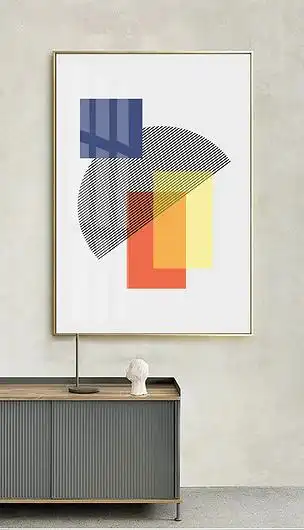 现代简约轻奢抽象几何图形艺术装饰画