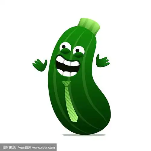 快乐的西葫芦卡通人物.