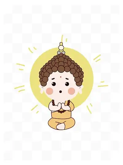 可爱卡通矢量佛像