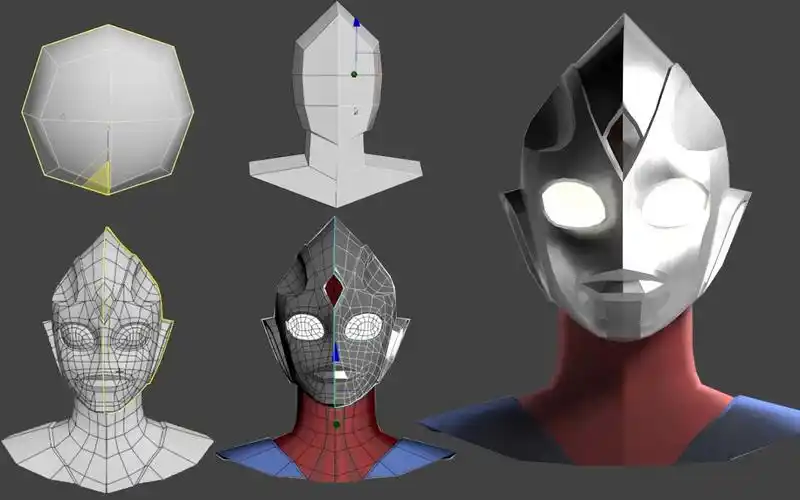 【3dmax教程】迪迦奥特曼模型教程,零基础教你布线技巧_哔哩哔哩_bili