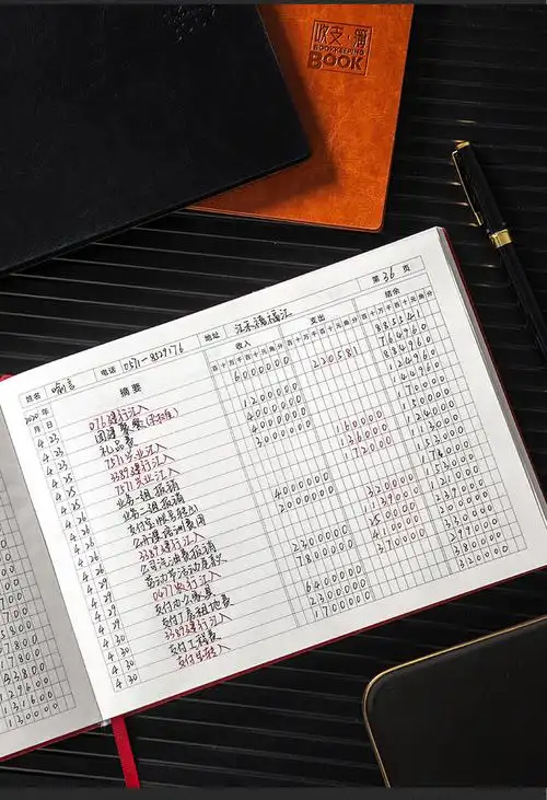 《b5软面皮质多功能记账本生意家庭学生收支薄财务会计工作明细账本