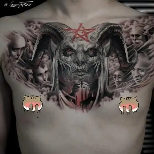 91「花胸撒旦」■"从我不愿_纹身吧社区 - 纹身大咖