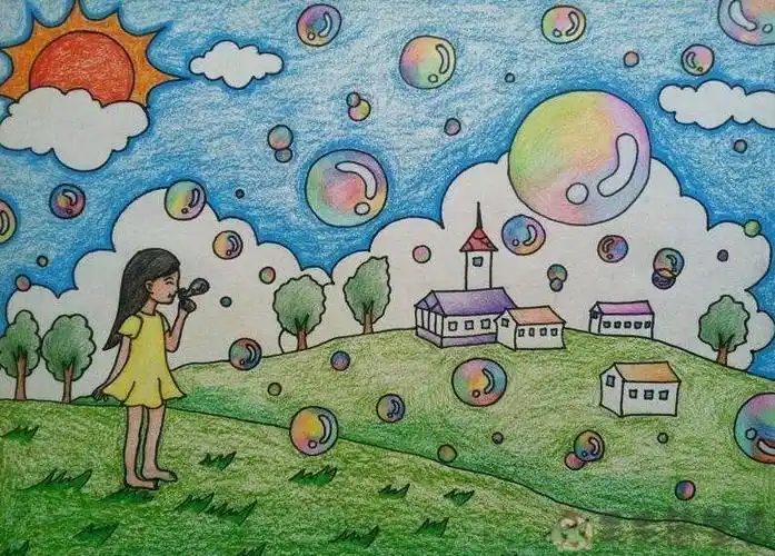 怎么画春天的图画,简单点.