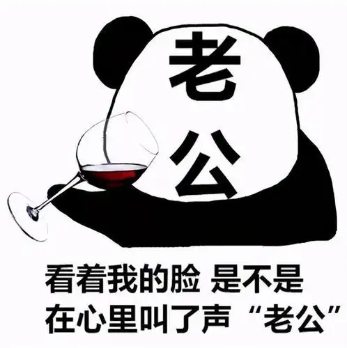 熊猫头表情包:看着我帅气的脸,是不是在心中叫了声老公