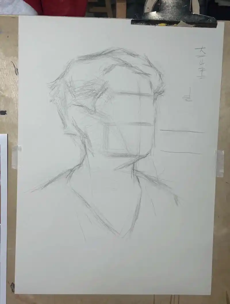 详细的素描头像绘画过程来学习吧#人物肖像 #绘画教程分享 #