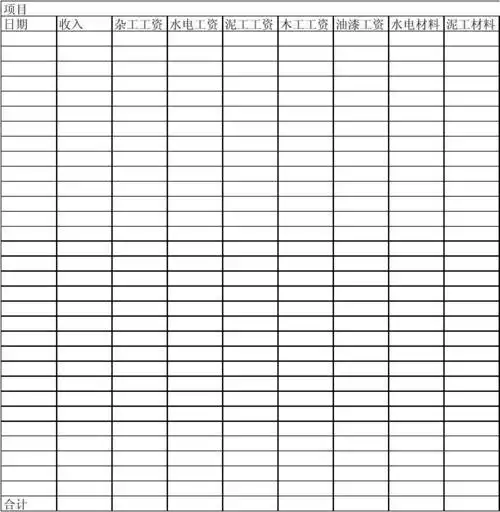 工地明细简易表