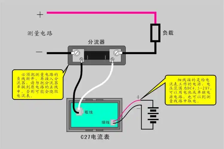 c27d数显电流表 dc100a 交流电压表 逆变器表头 分流器 5135表头