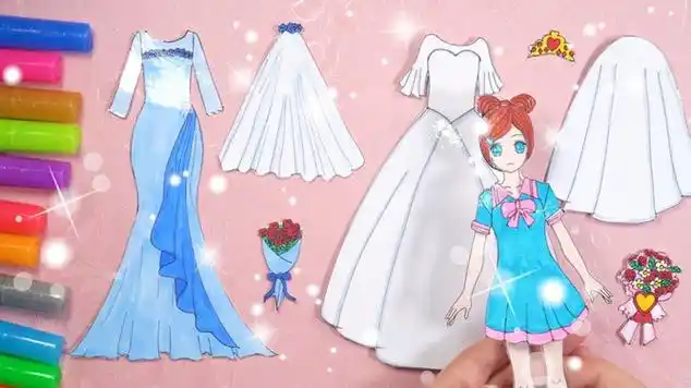 手工纸娃娃玩具:叶罗丽精灵梦陈思思婚纱装扮,哪套更好看