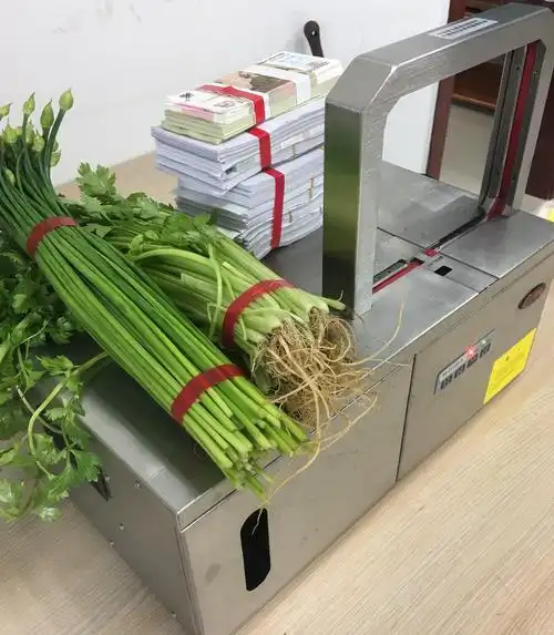 全自动蔬菜捆扎机小型捆菜机胶带捆扎机佛香扎把机扎带打包束带机
