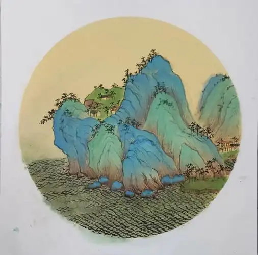 国画Ⅰ青绿山水Ⅰ小品附步骤