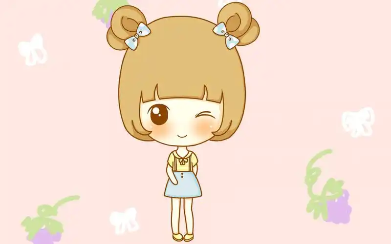 萌萌哒卡通鬼小妞可爱电脑桌面壁纸